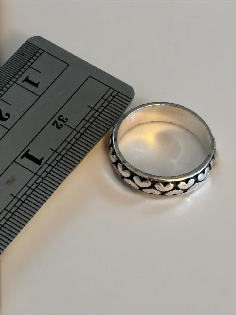 Brighton Silver Heart Motif Band Ring great stacking ring.